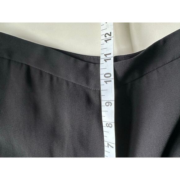 MM Lafleur Black Trouser Slacks Relaxed Straight Leg Sz 6 Adjustable Hem Career - Picture 7 of 13